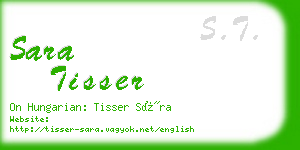 sara tisser business card